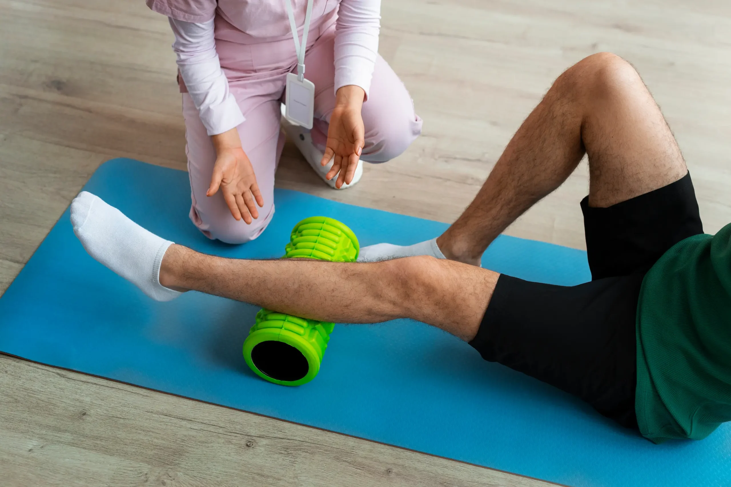Physiotherapist assisting athlete in clinical recovery at Enspire Sports Physio